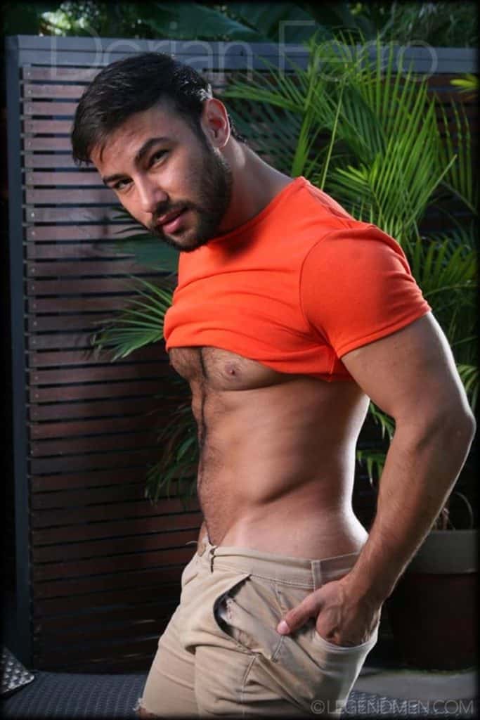Sexy big muscle man Dorian Ferro drops shorts wanking massive uncut cock Legend Men 002 gay porn pics 683x1024 1 - Dorian Ferro